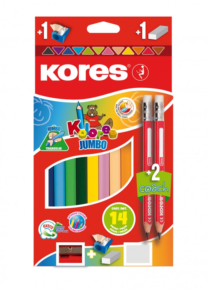 Correlación Sabor lavabo kores.com: Kolores Jumbo Coloured Pencils