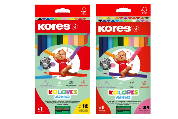 pastelky Kolores Jumbo 12 barev, 24 barev