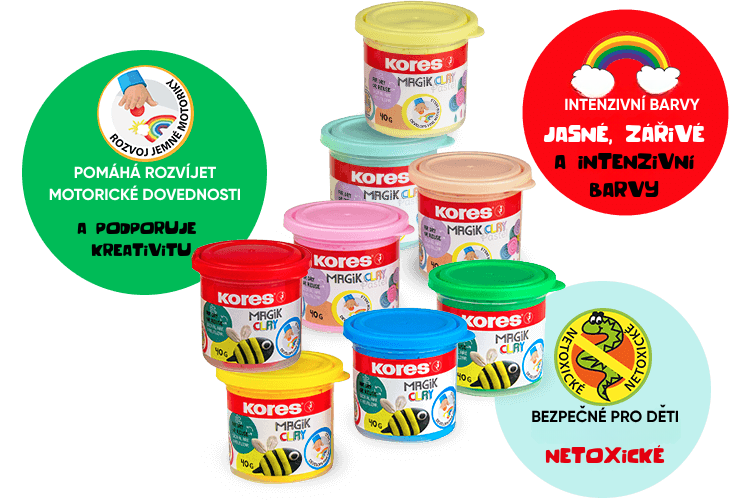 Barevné kelímky Magik Clay