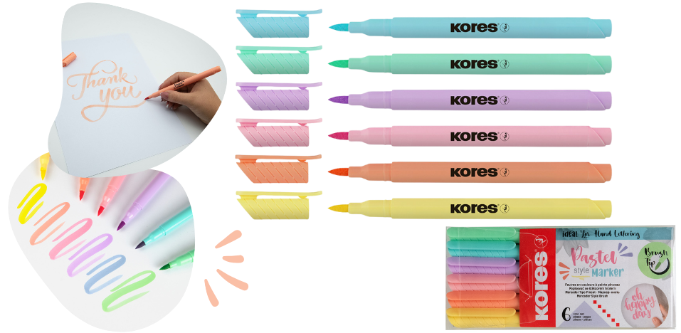 Kores Brush štětcový popisovač Pastel