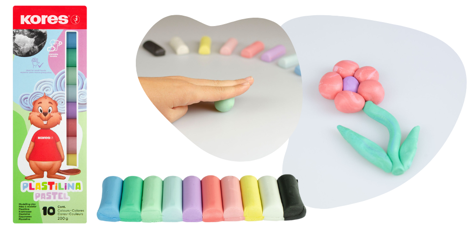 Kores Plastelína Pastel