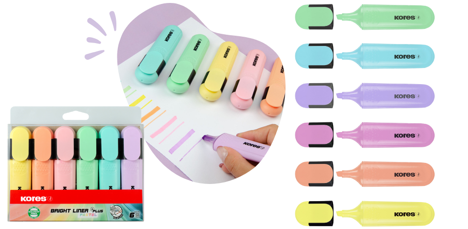 Kores Brightliner Pastel