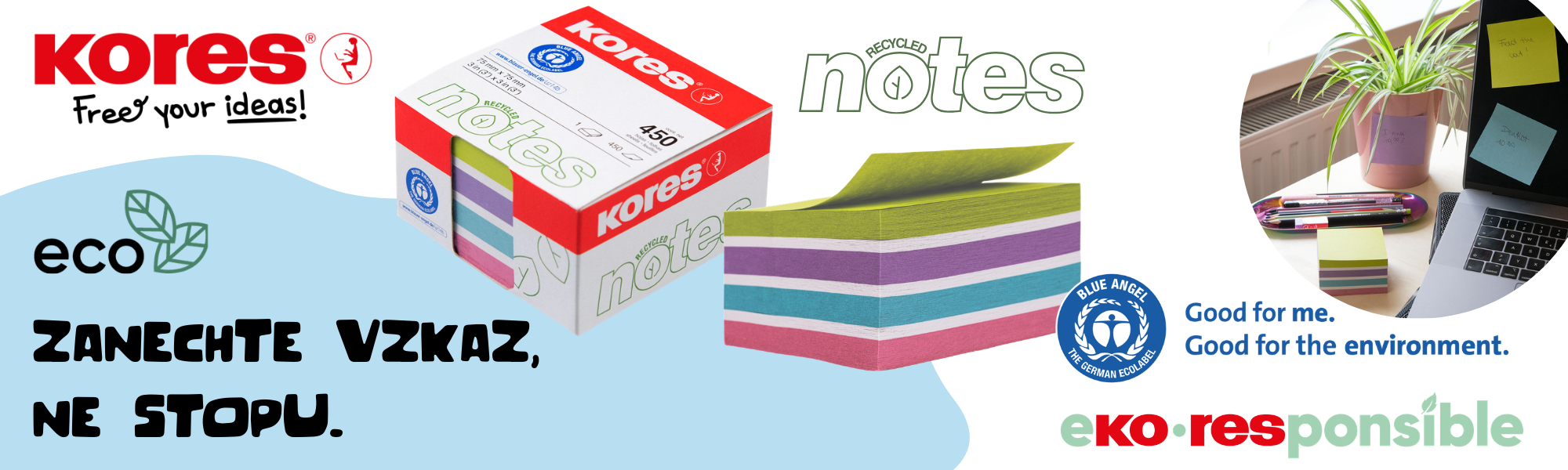 Pastelové bločky Cubo recyklované