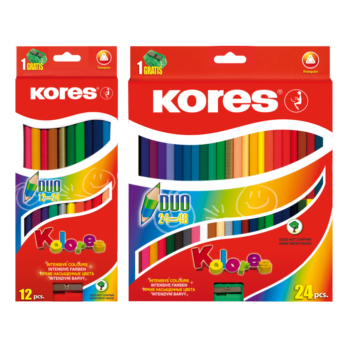 sobras Caracterizar Legado kores.com: Kolores Duo Coloured Pencils