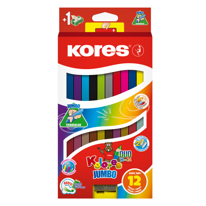 Correlación Sabor lavabo kores.com: Kolores Jumbo Coloured Pencils