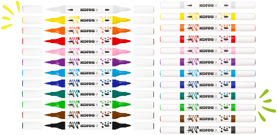 Kreative Marker Acrylic Duo Tip range