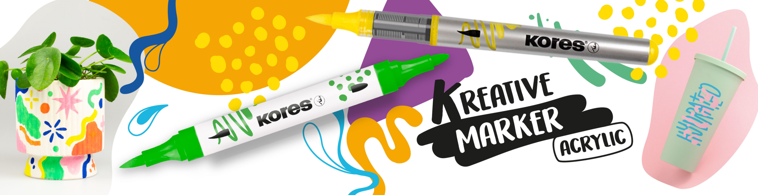 banner with Kores Acrylic Markers